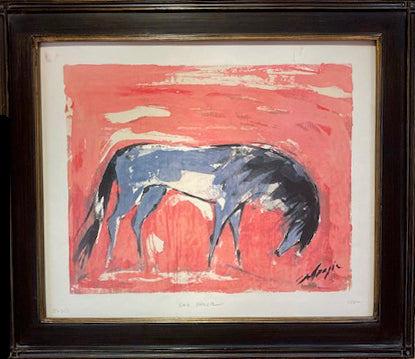 Hand Painted Screen Print: Sad Horse