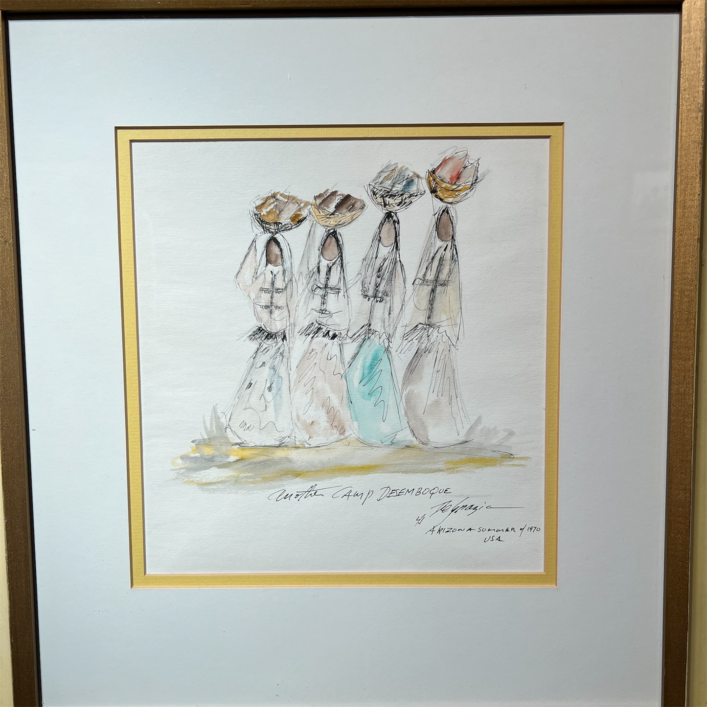 Watercolor Midnight Sketch: Another Camp Desemboque