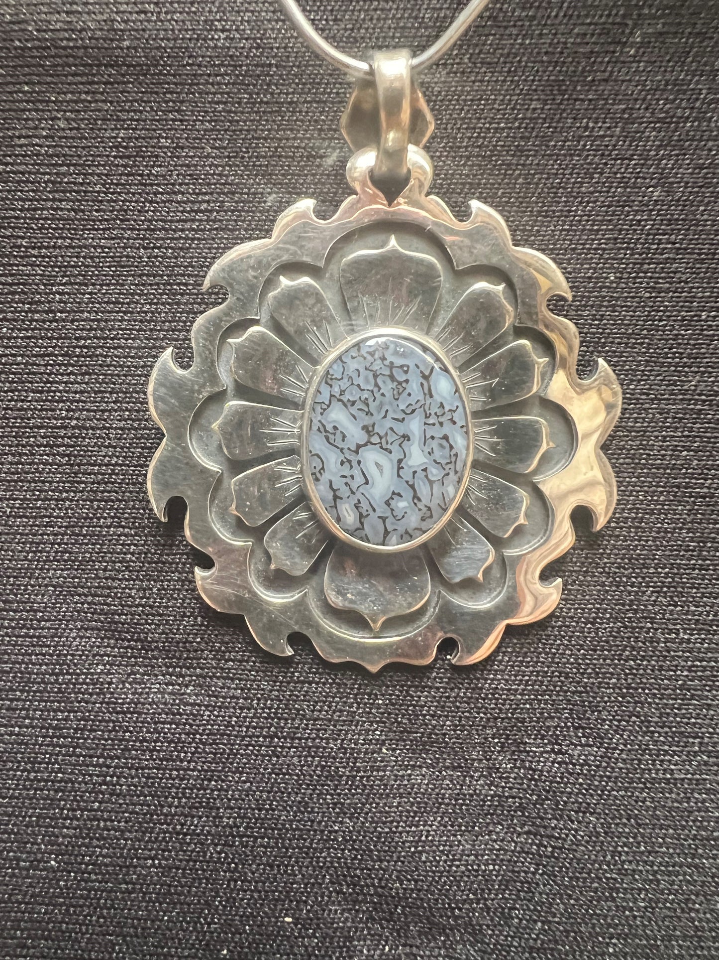 Necklace: Sterling Silver Dinosaur Bone