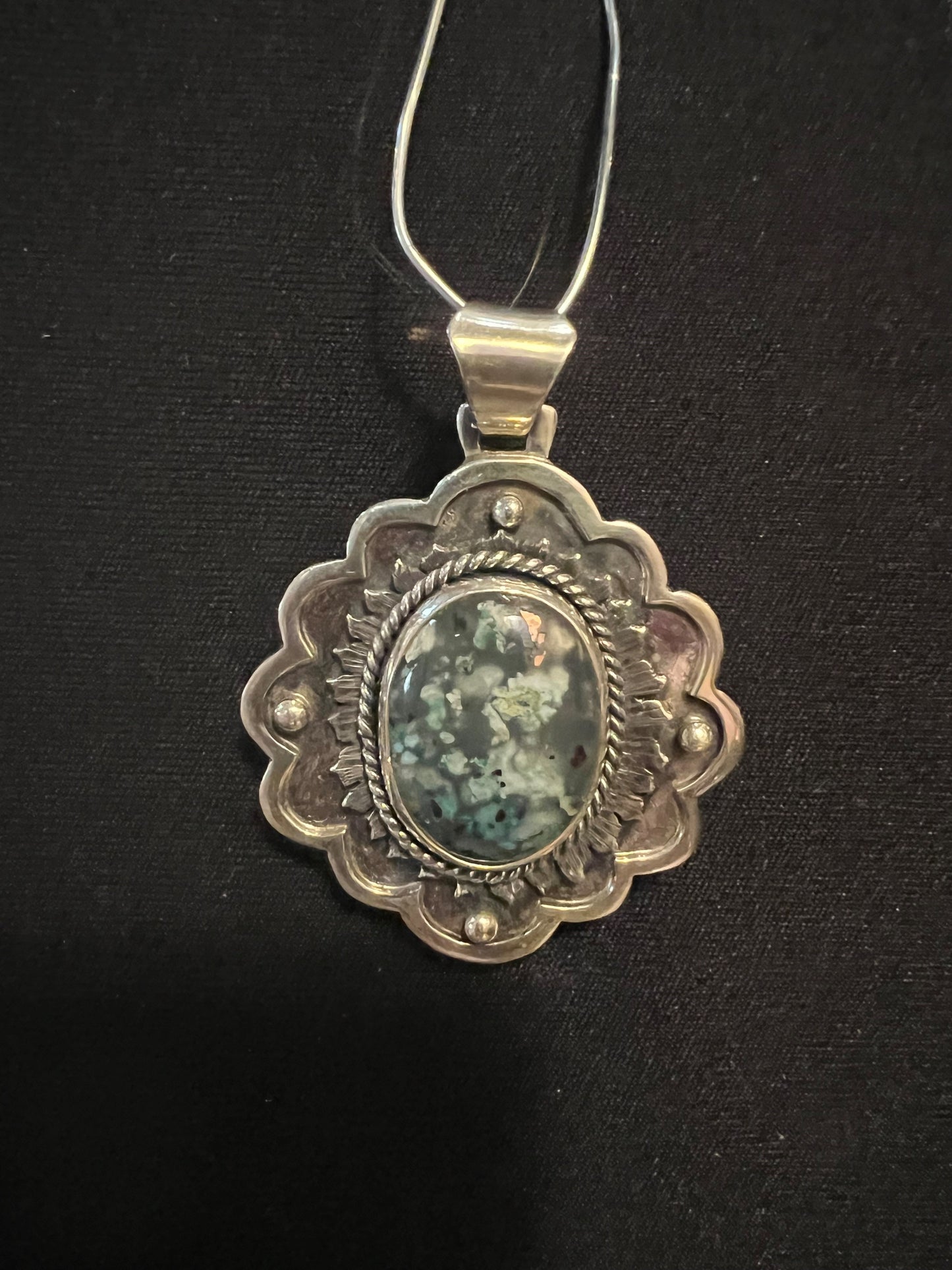 Necklace: Sterling Silver Copper Confetti