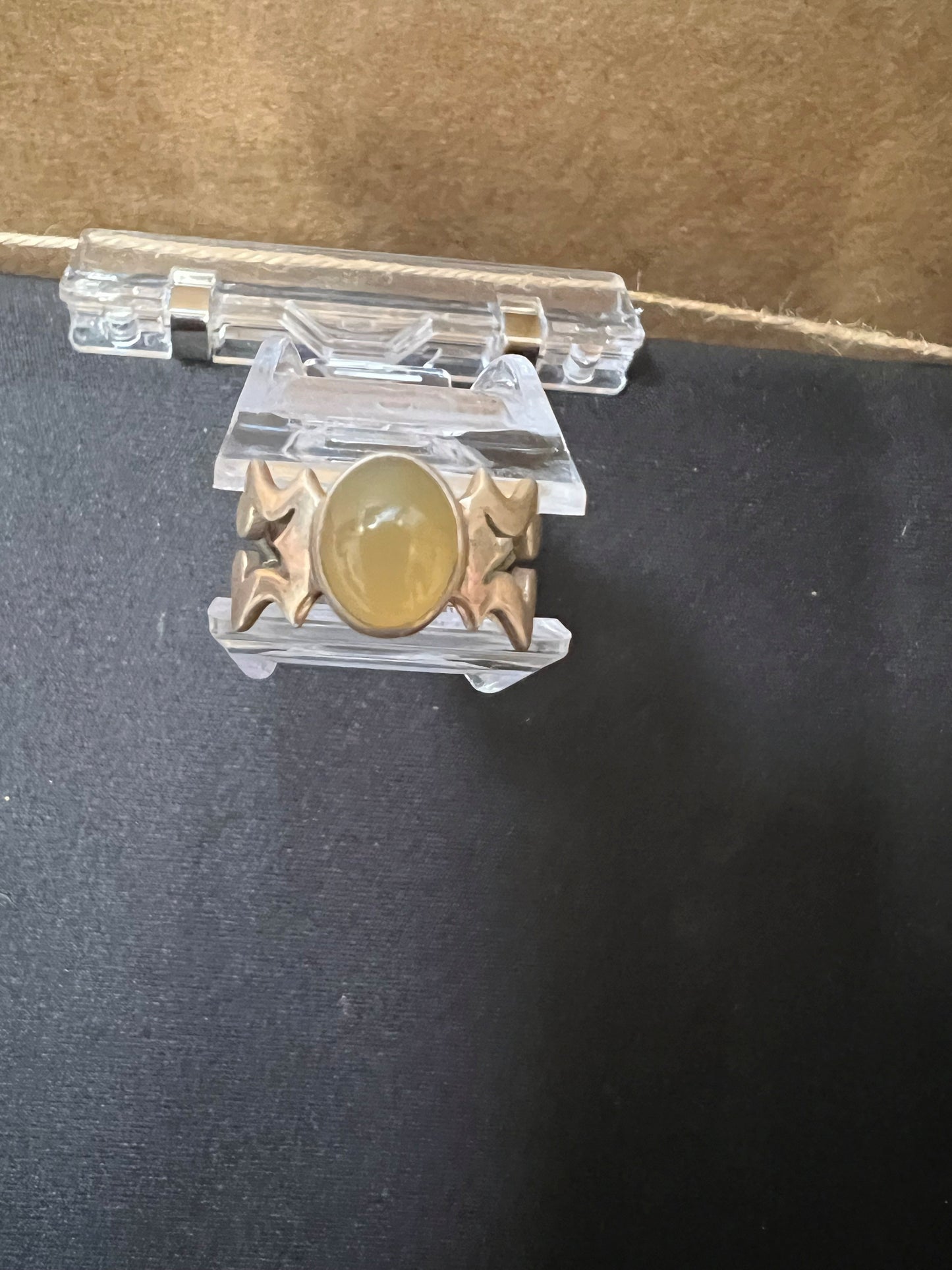 Ring: Serling Silver Yellow Agate