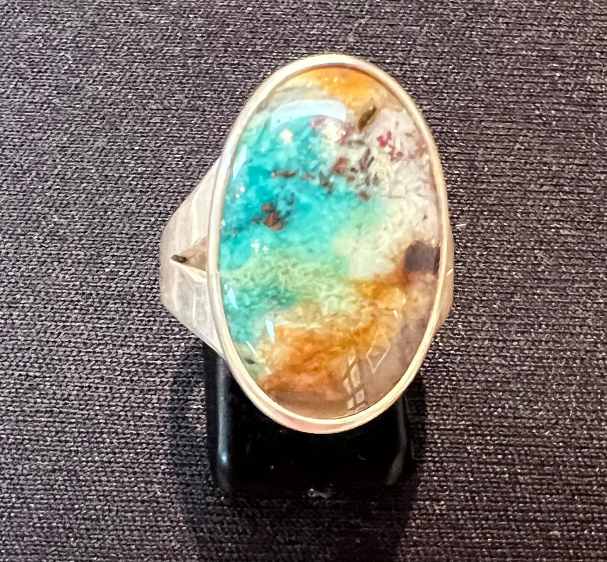Ring Sterling Silver: Petrified Wood