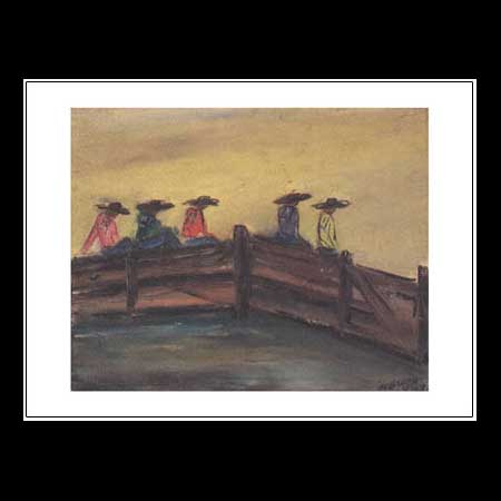 Notecard: Small Watching the Rodeo