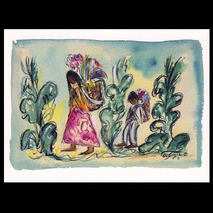 Notecard: Small Untitled Flower Vendors