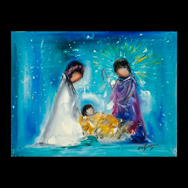 Authentic 'The Pueblo' Goebel Native America Nativity by DeGrazia Artist