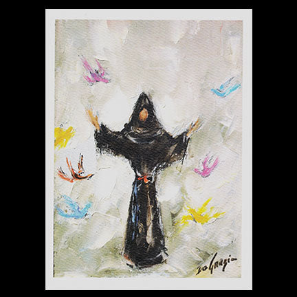 Notecard: Small Untitled: Saint Francis with Seven Birds