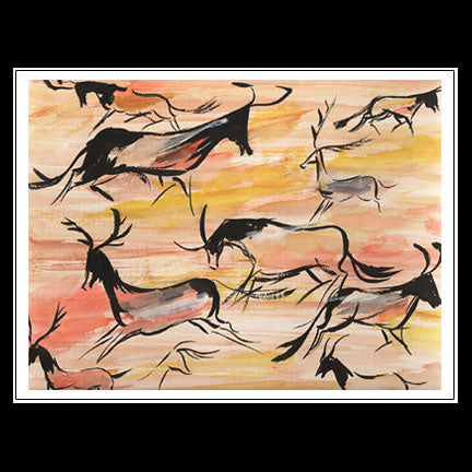 Notecard: Small Untitled Deer and Stags