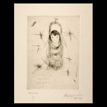 Etching: Black & White Papoose