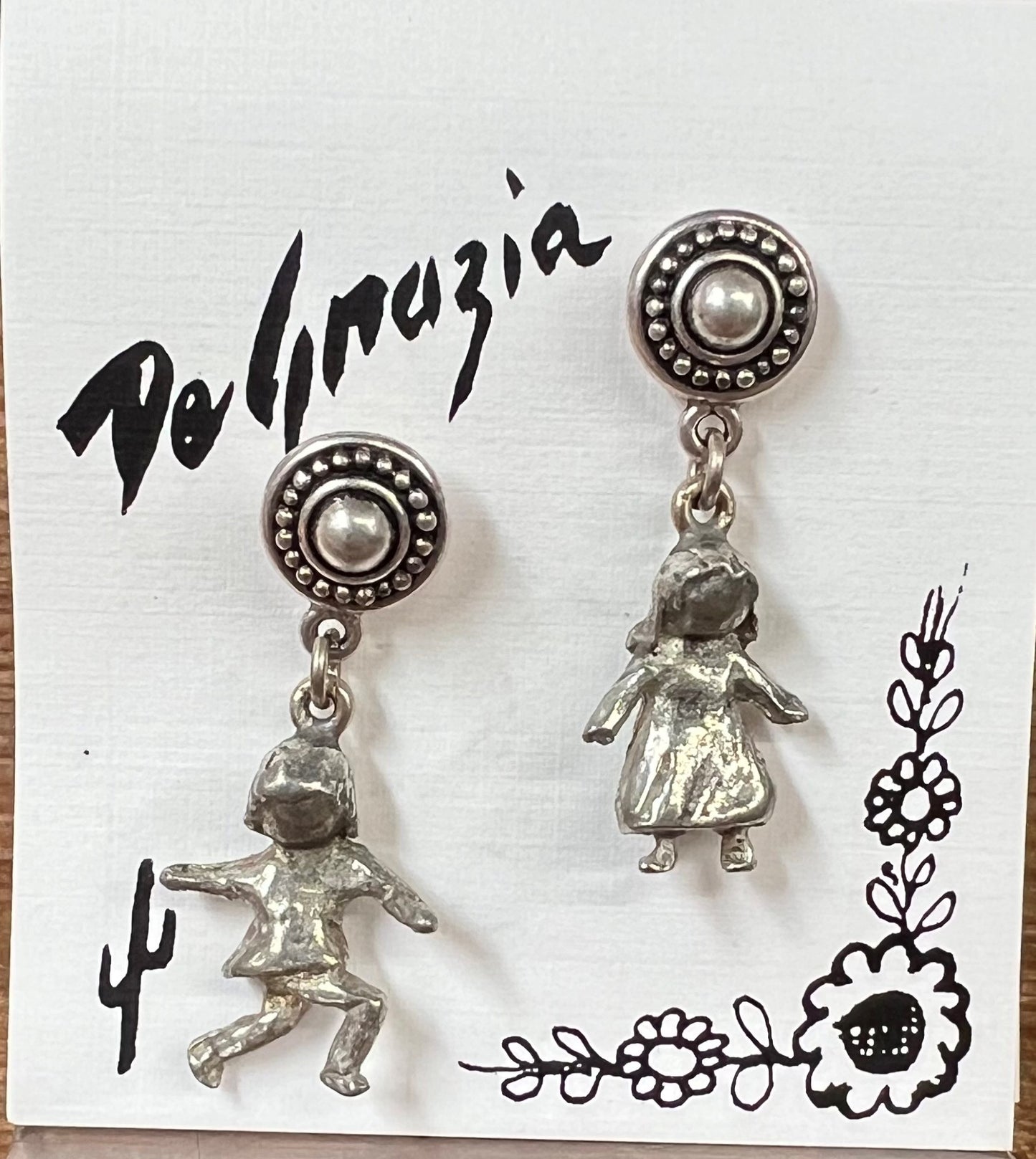 Earrings: Pewter