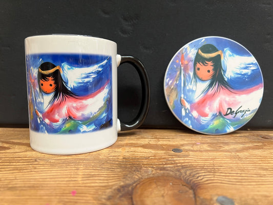 Mug & Coaster:  11 oz Angel in flight