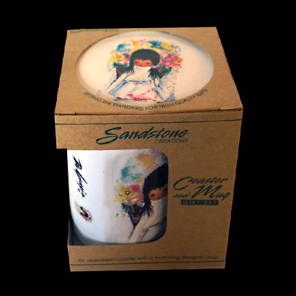 Mug & Coaster: Flower Girl