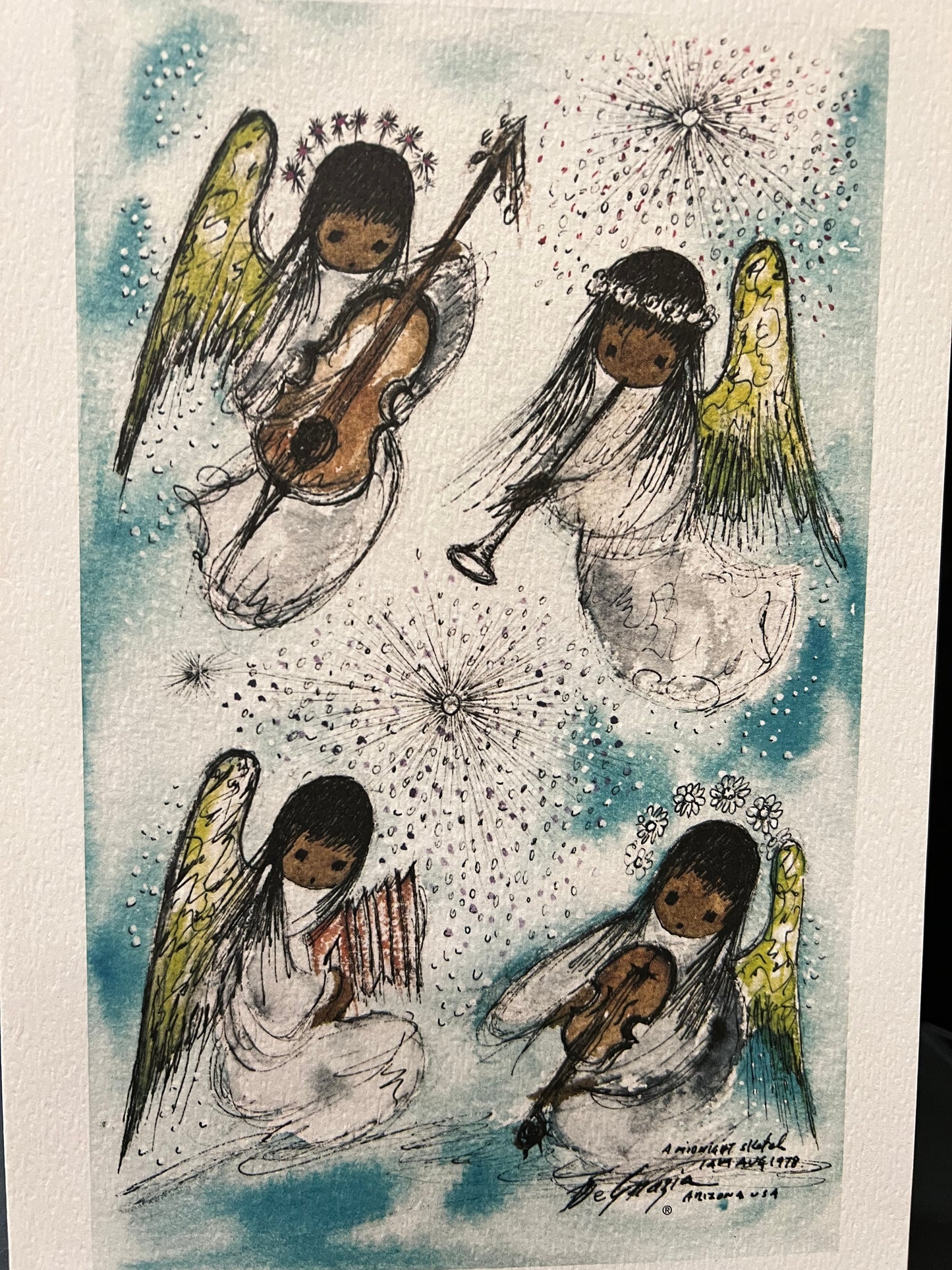 Large Notecard: Musical Angels