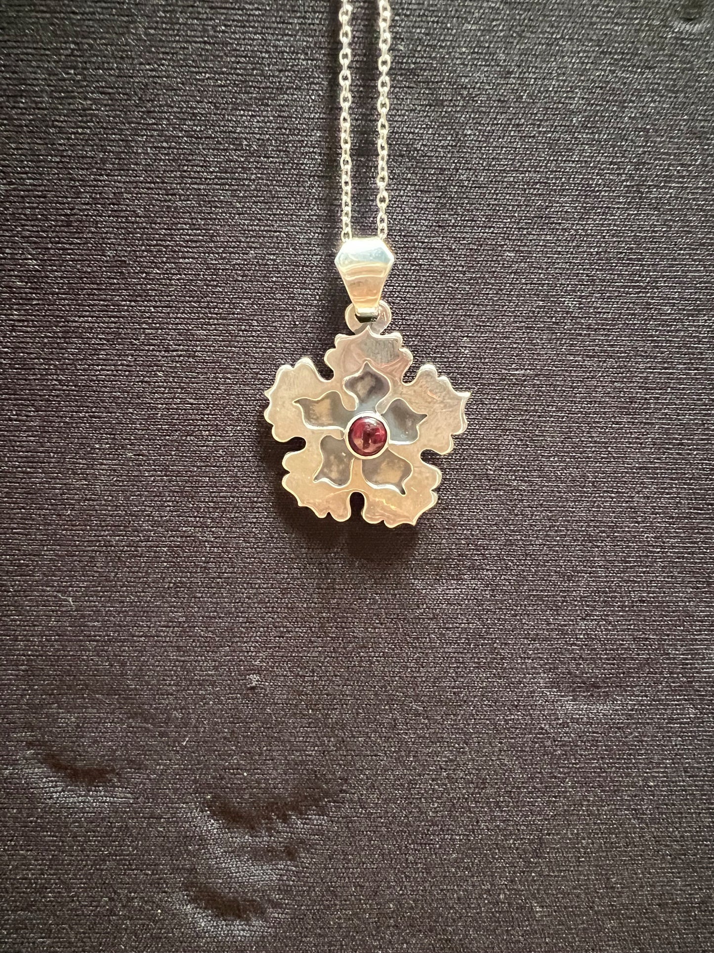 Necklace: Sterling Silver Garnet