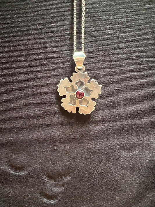 Necklace: Sterling Silver Garnet