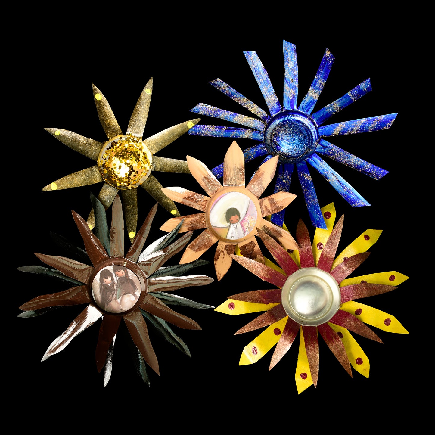 Tin Flowers: (Assorted)