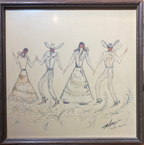 Watercolor & Ink: Cowboy & Cowgirl Dance