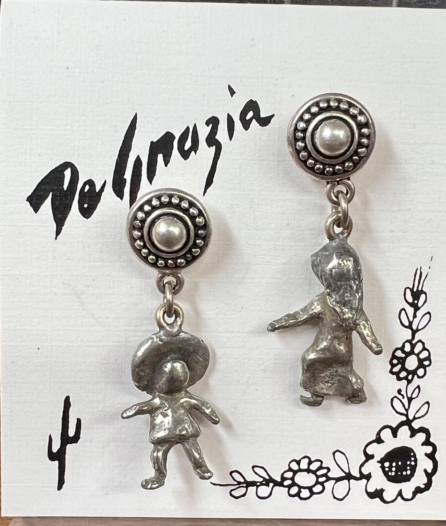Earrings: Pewter