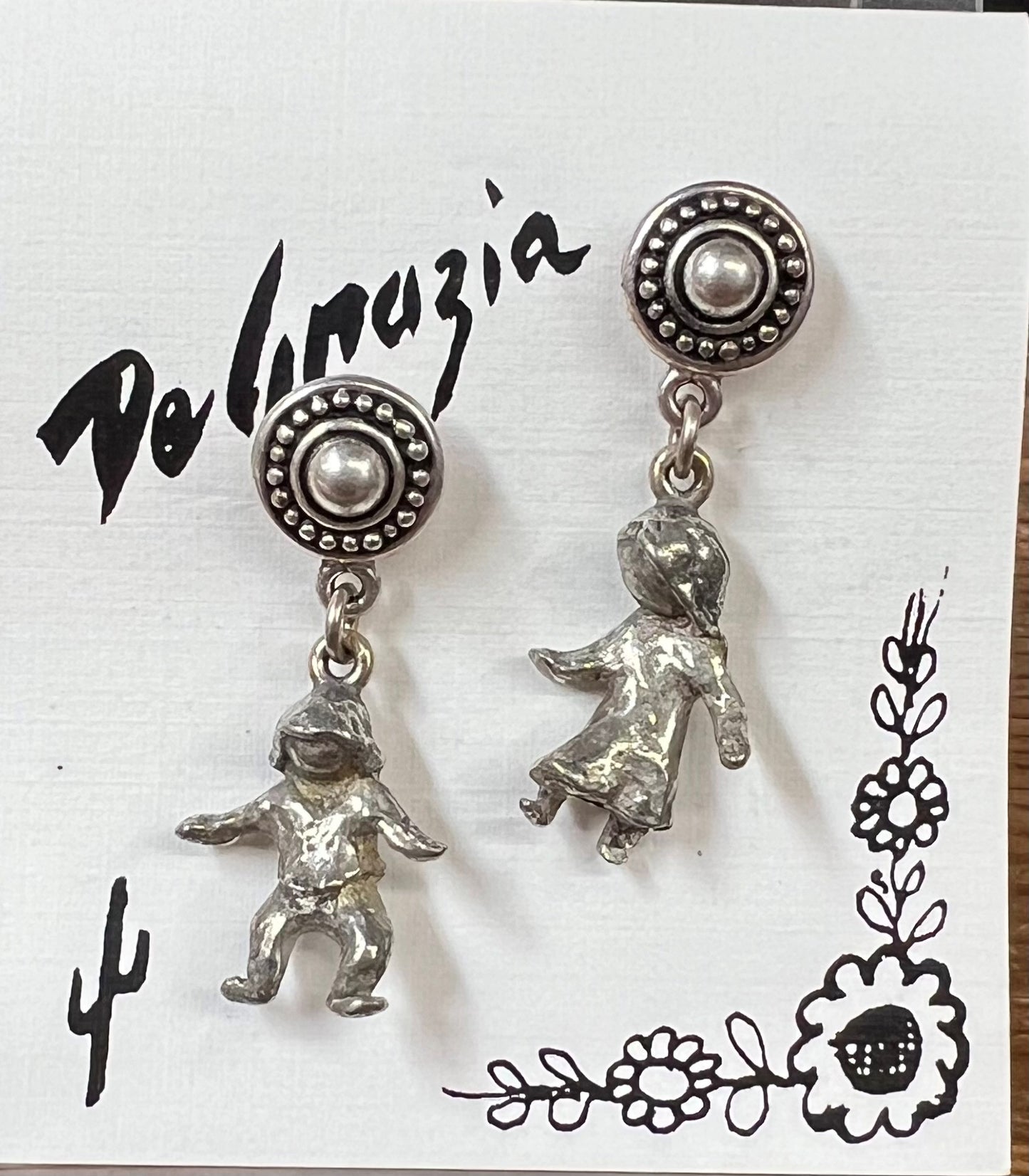 Earrings: Pewter