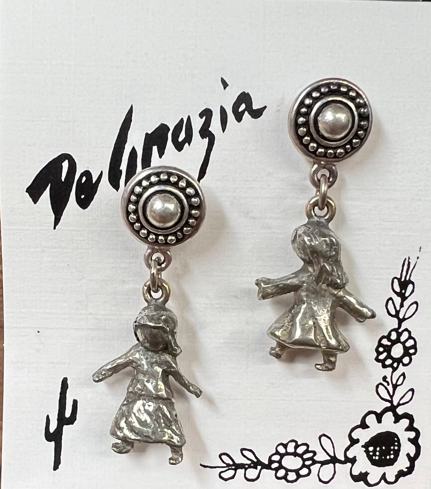 Earrings: Pewter