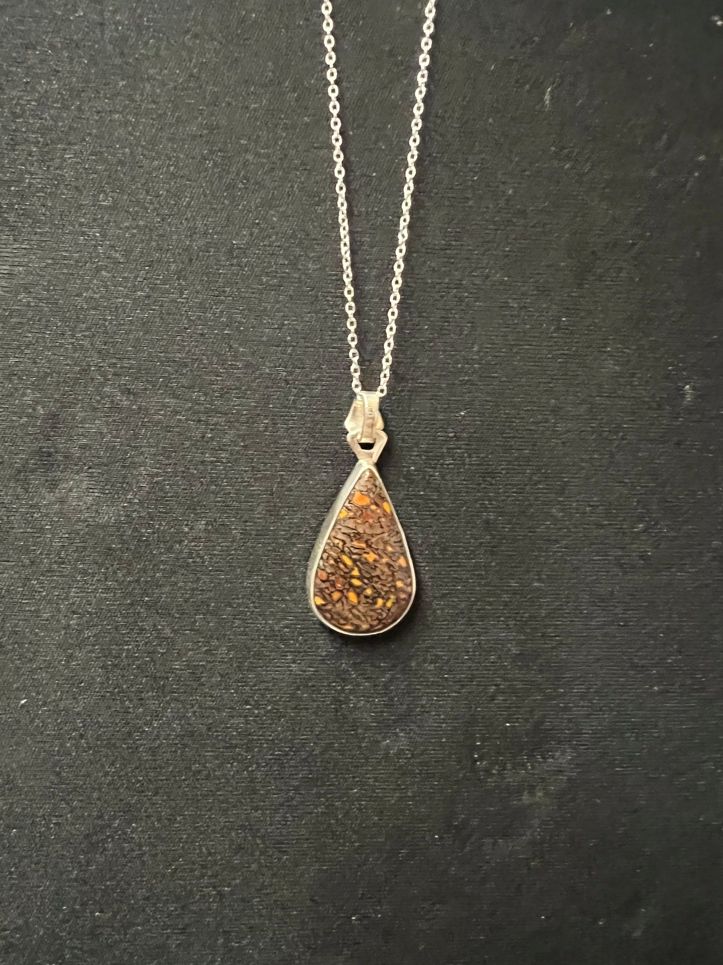 Necklace: Sterling Silver Dinosaur Bone