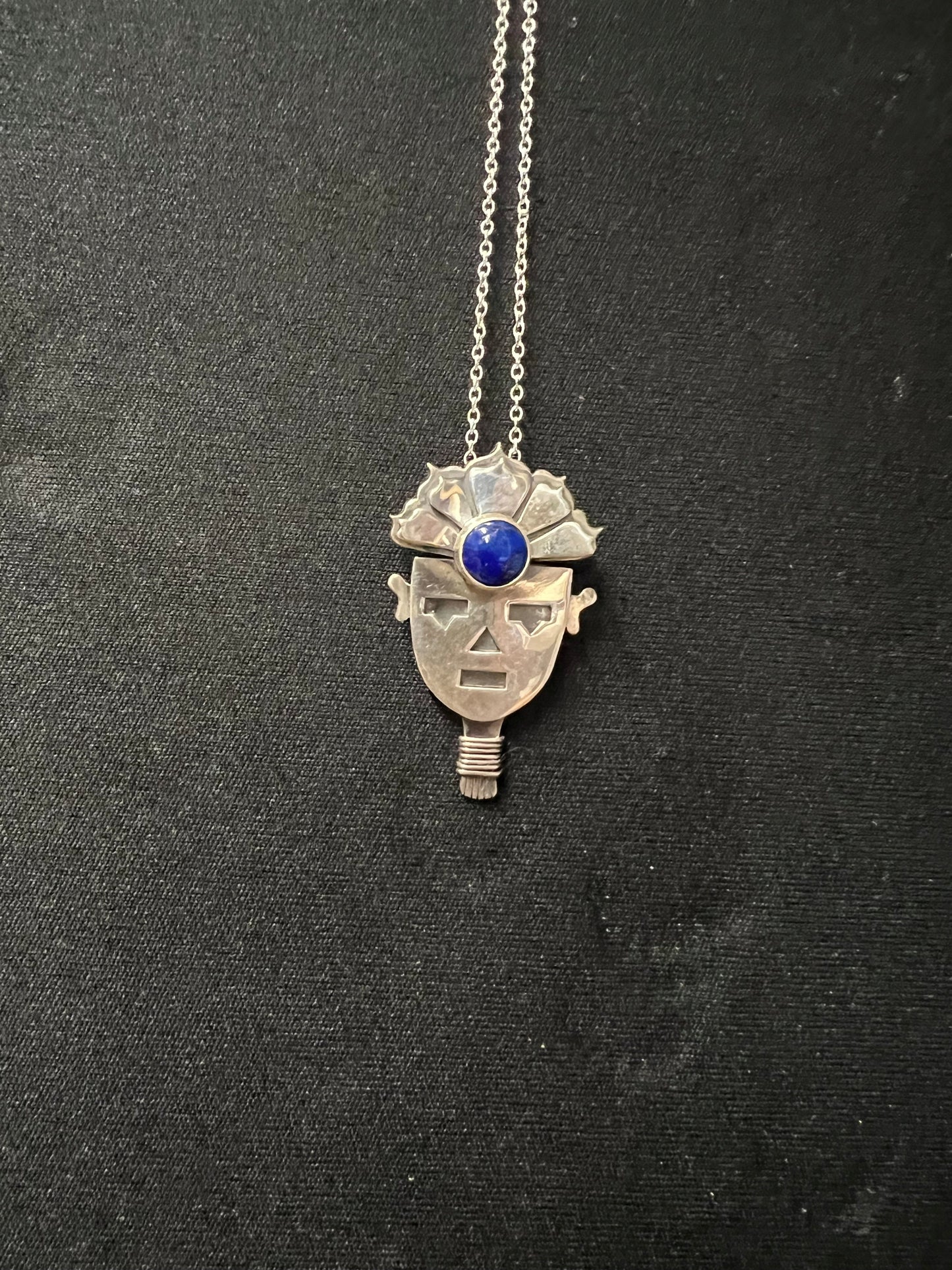 Necklace: Sterling Silver Lapis