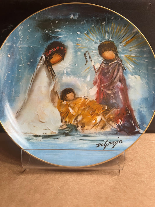 Plate: Nativity Gold Signed on the back