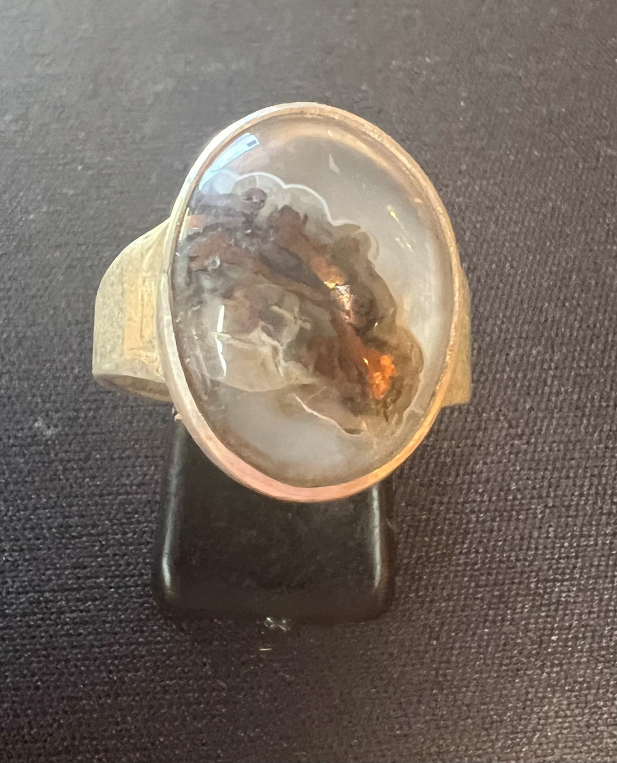 Ring Sterling Silver: Copper in Quartz