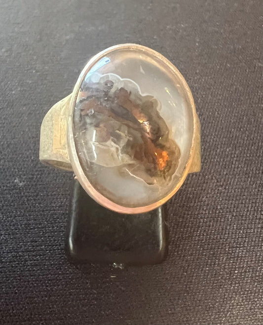 Ring Sterling Silver: Copper in Quartz