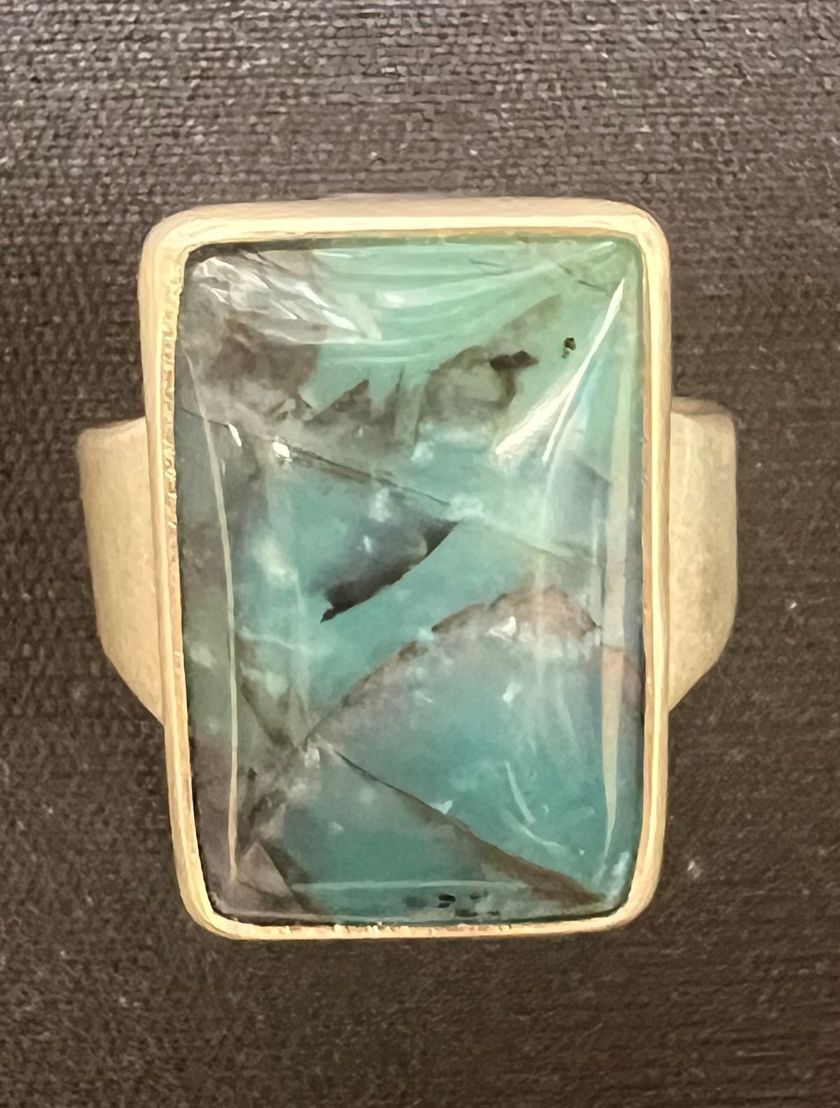 Ring: Sterling Silver (Chrysocolla in Quartz)