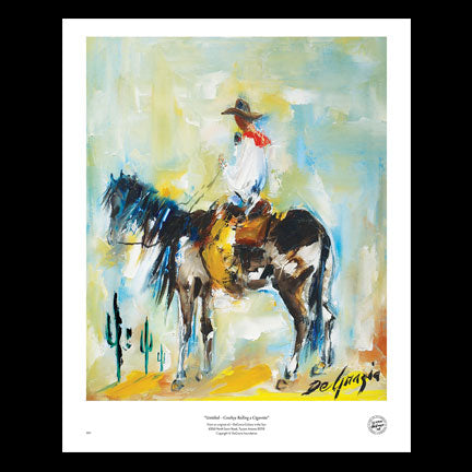 Print: Cowboy Rolling a Cigarette