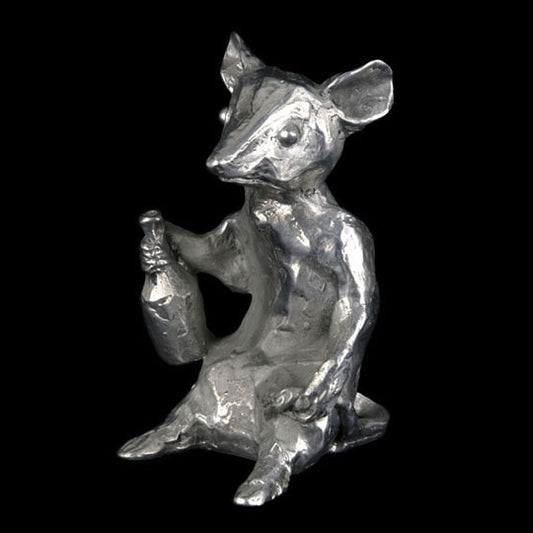 Sculpture: Drunken Mouse Bronze