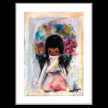 Small Notecard: Flower Girl