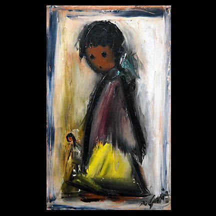 Original: Girl with Doll Painting