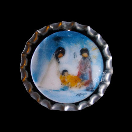 Necklace: Mini Plate Nativity