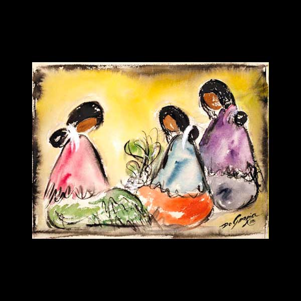 Print: Three Navajo Women