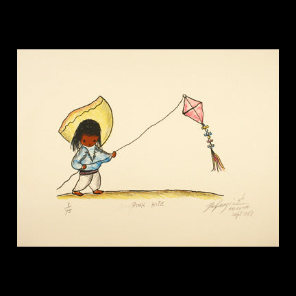 Lithograph: Pink Kite