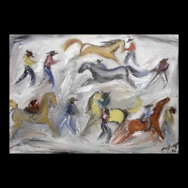 Print: Wild Horse Race